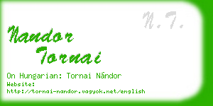 nandor tornai business card